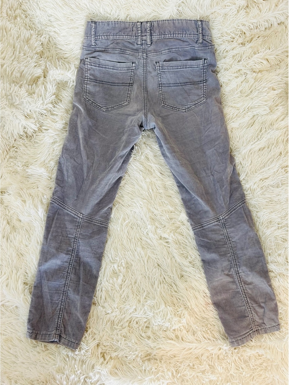Free People Women's Gray Corduroy Pants Size 4 moto zipper pockets - Picture 2 of 6
